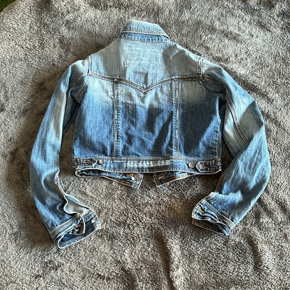 Mossimo cropped denim jacket size L - Picture 3 of 5